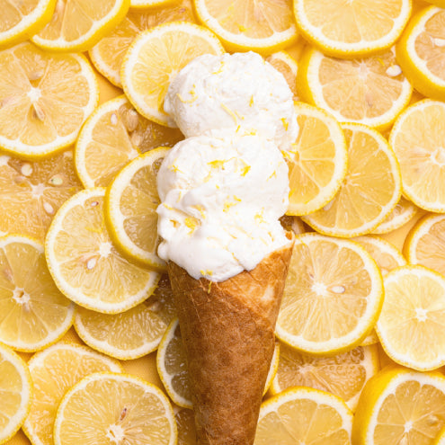 Lemon ice cream with real lemon juice - zesty custard ice cream delivery Delhi
