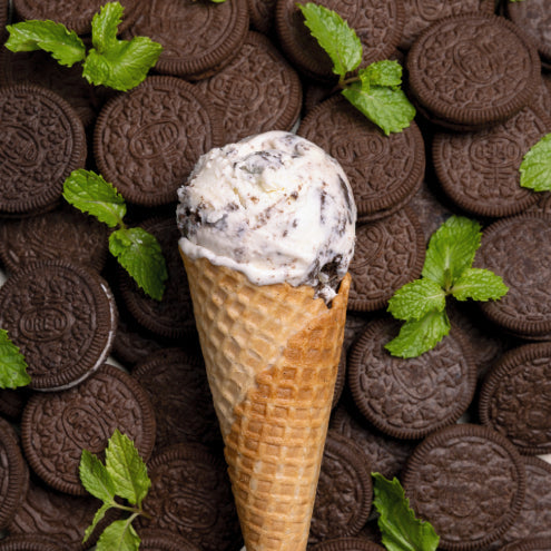 Mint Oreo ice cream with pure mint extract - premium custard delivery Delhi
